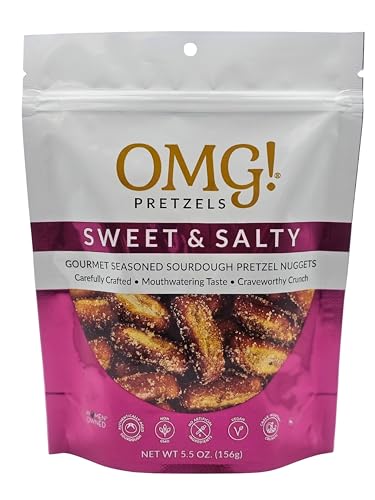 OMG! Pretzels LLC - Sweet & Salty (5.5 Ounce) Perfect Crunchy Snack Sweet & Salty Snack Mix Flavor -...