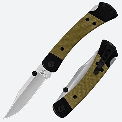 Buck Knives 110 Hunter Sport Folding Pocket Knife, Aluminum Screw-Together Handle, 3-3/4" Clip-Point S30V Steel Blade with Pocket Clip