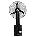 Ventilateurs tour Ventilateur brumisateur extérieur oscillant mural - Grand intérieur Refroidissement par pulvérisation suspendue Ventilateur industriel Humidificateur 3 réglages de vitesse Silencieux