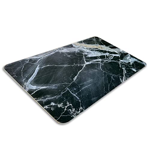 Pagnanno. Chopping Board-Catering Cutting Set-Kitchen Board-Glass Worktop Savers-Sink Chopping Board-Large-Worktop Protectors Heat Resistant-Marble Effect (Design 9B, 40 x 30 cm (Pack of 1))