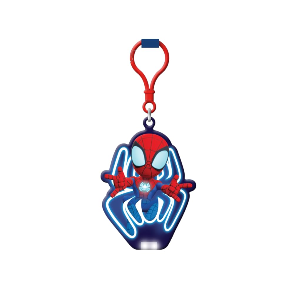 Pyramid International Disney Marvel Spidey & Friends Glow Torch Key Clip Plastic Keychain Fob