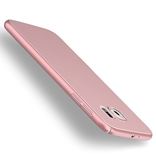 Galaxy S6 Case, ACMBO Ultrathin Micro Matte [Skin Touch Feel] Anti-Fingerprints Non-Slip No-Fade Shockproof Hard PC Phone Case Cover for Samsung Galaxy S6 G9200 G920F G920A G920V G920M, Rose Gold