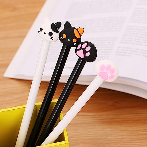 JZK 20 X Novelty cats paw pen black gel ink rollerball pen fine line 0.5mm needle point cartoon cat pen stationery supplies for kids girls boys children party favour party bag filler - Image 3