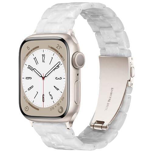 Melyis Resin Band for Apple Watch Bands 42mm 41mm 40mm 38mm fit Apple Watch Bands for Women 40mm iWatch Bands for Women Strap for Apple Watch Series 11 10 9 SE 8 7 6 5 4 3 2-Tortoiseshell Bro product thumbnail 20