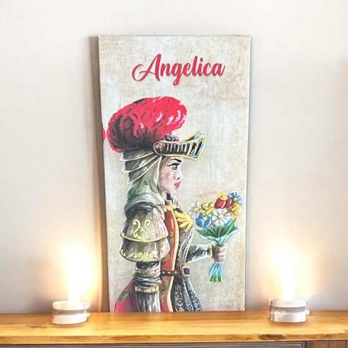 GMM Stampa su Tela Canvas Struttura in legno Quadro Moderno Rettangolare Stampe Decorative Tipiche Siciliane (Crema Angelica)