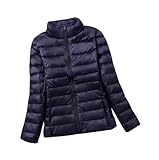 [Warme, leichte Winterjacke] Die Leichte daunenjacke damen outdoor verfügt über ein wasserabweisendes material, das sie bei leichtem regen trocken hält; diese jacke mit durchgehendem reißverschluss für damen ist vielseitig als 3-jahreszeiten-jacke im herbst, frühling und winter einsetzbar.