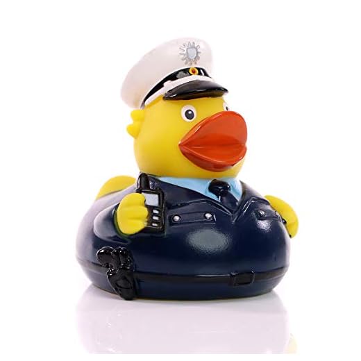 Schnabels Badeente Polizei | Geschenk für Polizist/-in | Quietsche-Ente