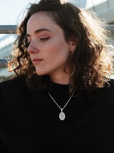 U7 Saint Benedict/Michael Medal Necklace, 316L Stainless Steel Virgin Mary Necklace for Men Women, Bible Verse Protection Necklace Catholic Jewelry,22"-24" Adjustable3