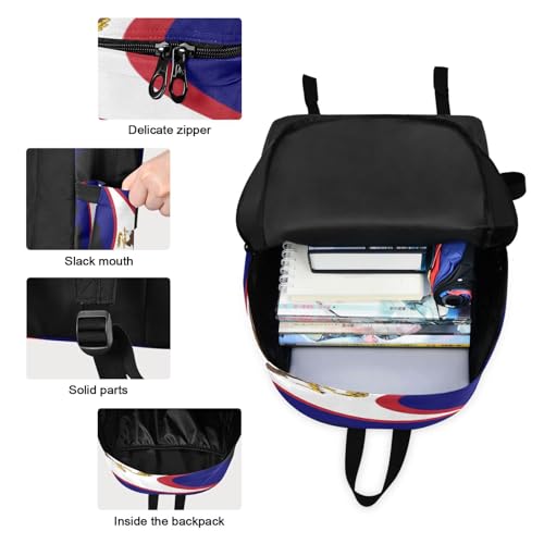 American Samoa Flag Brush Stroke Backpack with Lunch Box Set for Boys Girls Kids Lightweight Durable School Bag Travel3