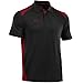Under Armour Men's Team Colorblock Polo, Black Red, Medium