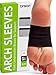 Compression Arch Support Braces for Men Women - Elastic Reusable Plantar Fasciitis Ankle Arch Sleeves Socks for Flat Foot Heel Spurs High/Low/Fallen Arches Heel Pain Relief - Black