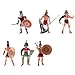 6pcs Action Figure Ancient Roman Gladiator Toy Warrior Fighter Figures Playsets with Weapon or Shield