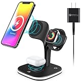 Magnetic Wireless Charger for Magsafe Charger Stand GREENLEMON 3 in 1 Fast Wireless Charging Station...