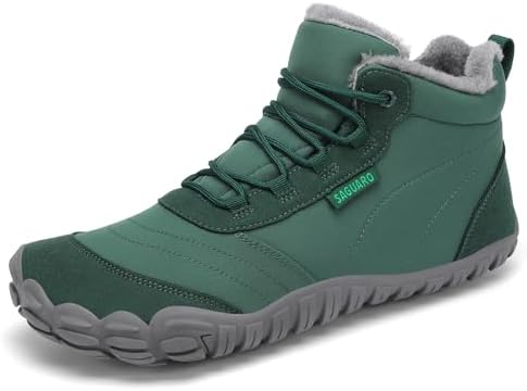 SAGUARO Winter Barfußschuhe Warm Gefüttert Winterschuhe für Damen Herren,EU Gr.36-48