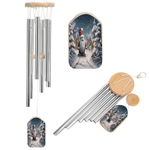 Christmas Snow Memorial Wind Chimes for Loss of Loved One