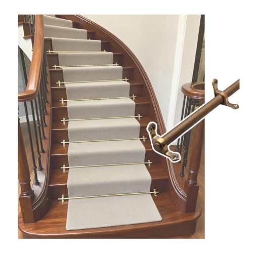 Soportes tubulares para alfombras y barras de latón para escaleras residenciales