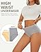 UNDER THE SEA Cotton Underwear for Women High Waisted Full Coverage Soft Briefs Plus Size Women's Panties S 5 Pack