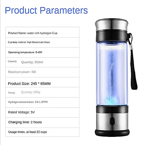 Générateur d'hydrogène tasse portable et bouteille d'eau enrichie en antioxydants