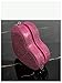QWINEE Women's Sparkling Heart Shape Purse Novelty Mini Bag Chain Single Strap Evening Crossbody Handbags Hot Pink One-Size