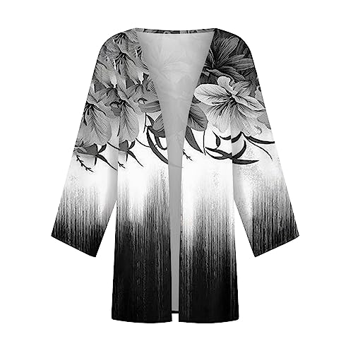 Kimono Cardigans for Women Dusters Sweaters Cool Striped Print Cardigan Relaxed Fit Workout Kimono Cardigan2