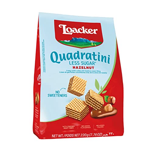 Image of Loacker Less Sugar Quadratini Hazelnut Grain, 220G