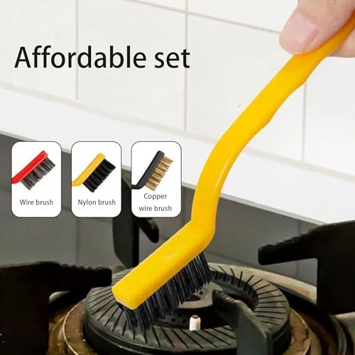 Image of 7Pcs Crevice Cleaning Brush Set Groove Gap Cleaning Tool Difficult to Clean Gaps for Kitchen Bathroom