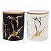 OKUMEYR 2 Sets Marble Pattern Ceramic Pot Chinese Food Containers Cereal Container Containers for Food Ceramic Jar Food Containers with Lids Storage Jars Tea Jars Tea Bottle Beans Ceramics