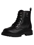 s.Oliver Mädchen Stiefeletten zum Schnüren aus Kunstleder Flach Schwarz (Black), 39