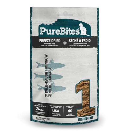 PureBites Freeze Dried Minnow Cat Treats 31g | 1 Ingredient | Made in USA
