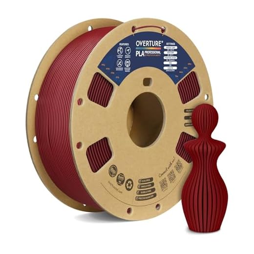OVERTURE PLA Plus (PLA+) Filament 1.75mm, Stronger & More Durable, Professional Toughness 3D Printer Filament 1kg (2.2lbs), High Precision +/- 0.02mm, Tangle-Free(Wine)