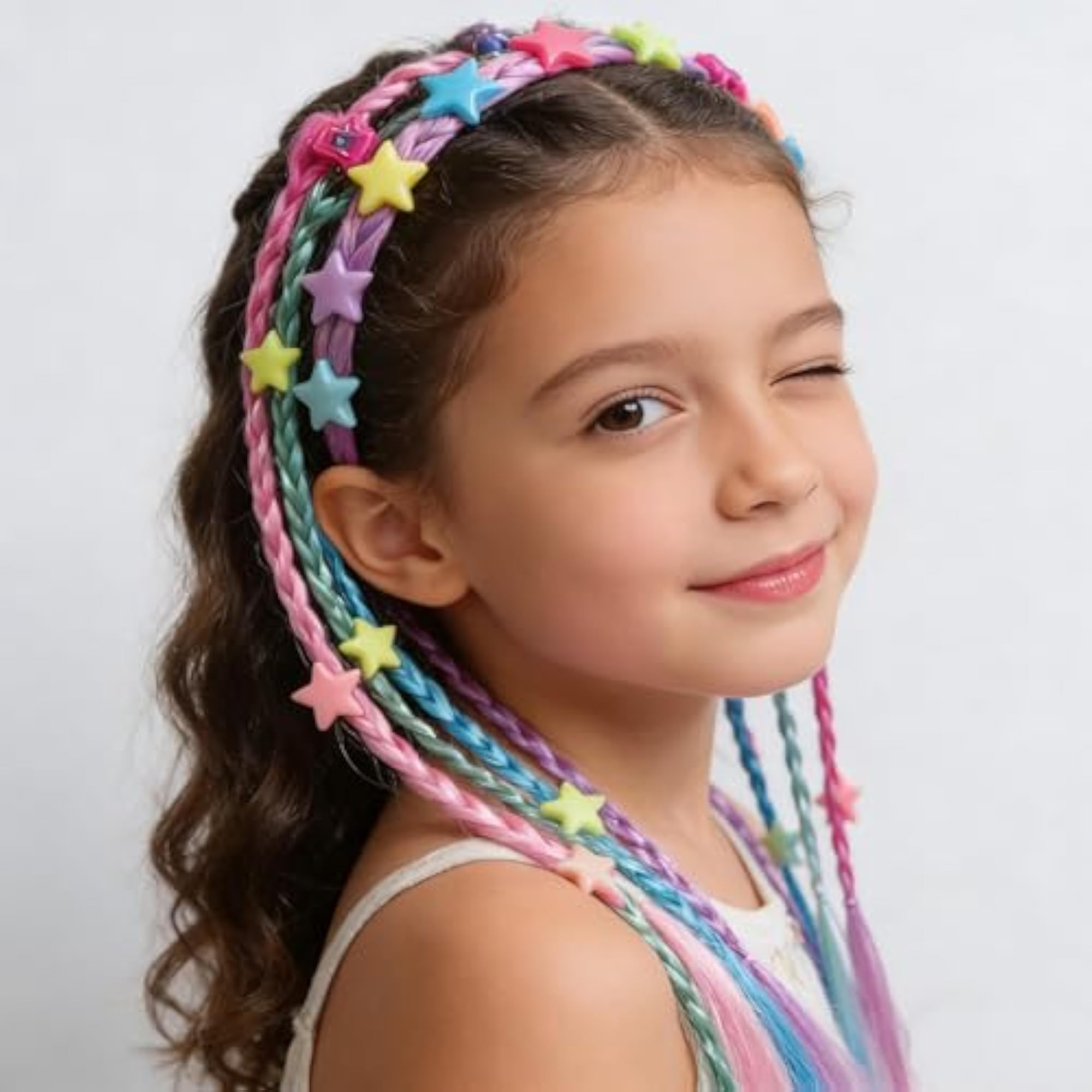 2Pcs Set Hair Clips for Girls, Glitter Butterfly and Star Accessories