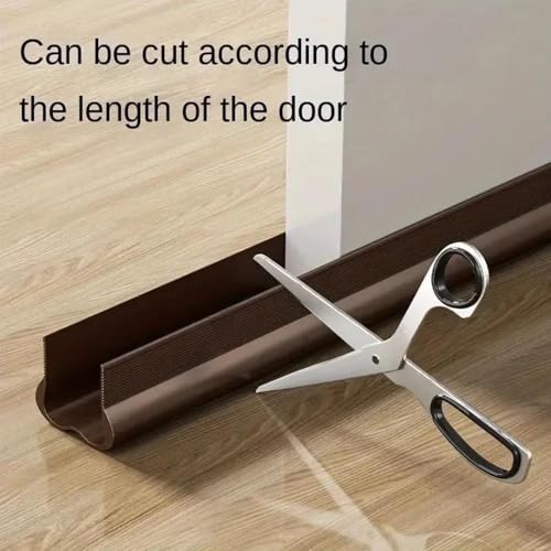 Singring Door Draft Stopper for Bottom of Door, 36 Inch Adjustable Under Door Draft Blocker Door Draft Stopper Insulator Door Sweep Weather Stripping Noise Stopper (Black)