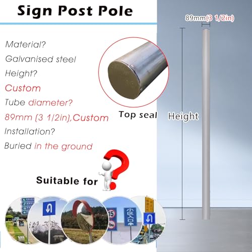 Poteau de signalisation de jardin résistant aux intempéries