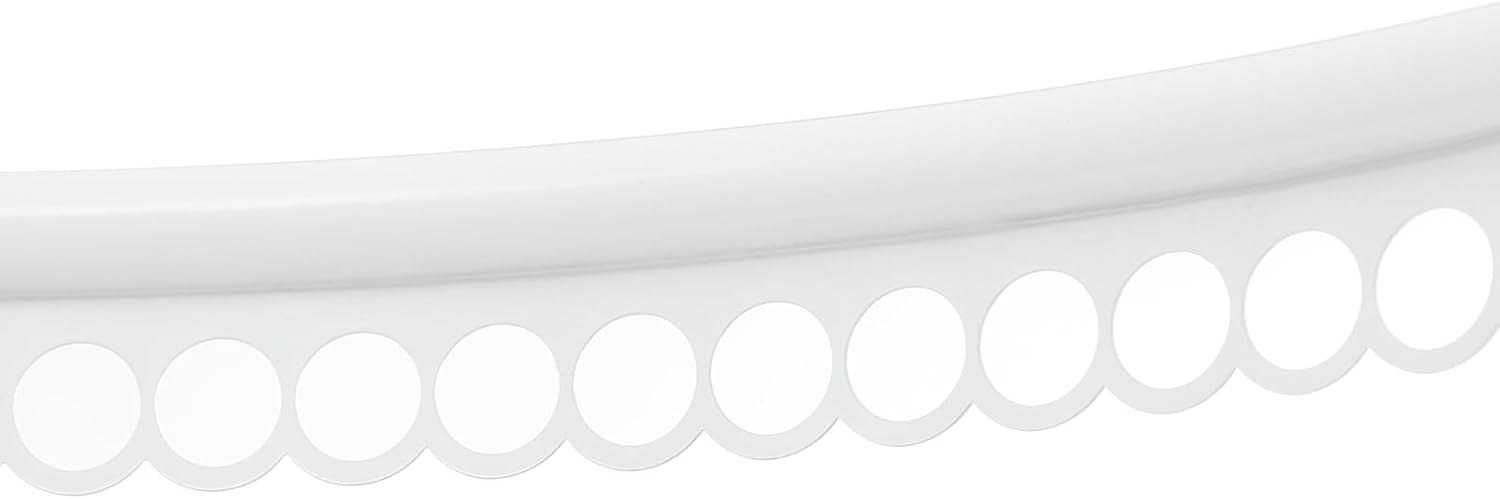 Rotatable Round Clothes Rack 360°Rotating Round Clothing Rack with Wheels Garment Display Racks for Shopping Centers, Clothing Stores 66lbs Capacity 45.7-74.8in Adjustable Height (White)