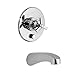 Newport Brass 4-1602BP Miro Single Handle Tub and Shower Trim Kit with Metal Spo, Polished Chrome