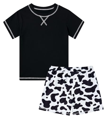 Vieille Girls Pajama Sets Short Sleeve Two Pieces Pjs Set Cute Sleepwear Loungewear for Kids 7-14 Years