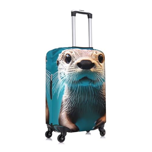 Otter Animal Elastic Travel Luggage Cover, Washable Spandex Suitcase Protector, Anti-Scratch Fits 18-32 Inch3