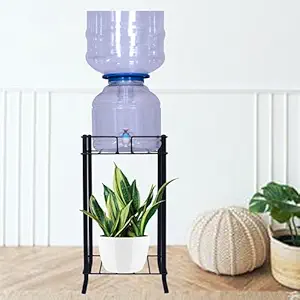 D&V ENGINEERING - Creative in innovation Metal Water Dispenser Stand, Water Bottle Holder, Plant Stand (Squre, Black), 50 Kilogram