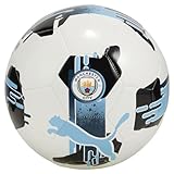 PUMA Manchester City Orbita 6 Soccer Ball - Team Light Blue, Size 5, 32 Panel Design, Enhanced Stability, Official MCFC Fan Ball
