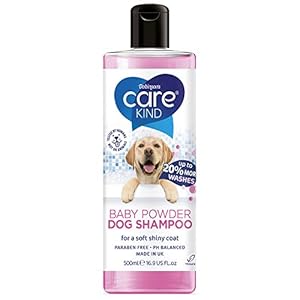 CAREKIND Baby Powder Dog Shampoo 500ml professional dog grooming shampoo for smelly dogs with baby fresh scent, best…