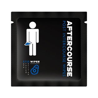 Aftercourse All Natural Chemical-Free Alcohol-Free Intimate Cleansing Wipes Before Or After Sex Infused With Essential Oils Flushable Fresh Light Scent -10 Individual Wipes
