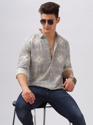 Image of BULLMER Trendy Regular Fit Striped Causal Full Sleeve Shirt for Men.