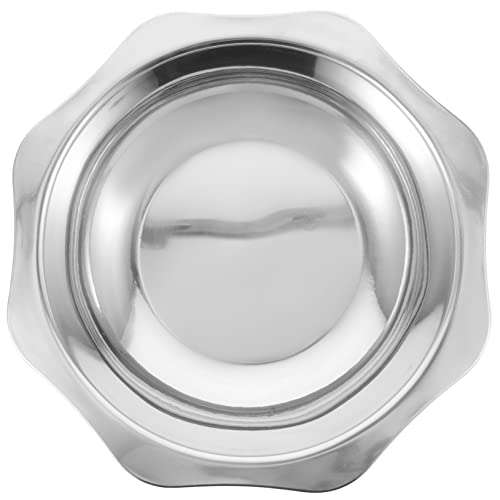 GRIRIW plancha de acero inoxidable sartén acero inoxidable sartenes acero inoxidable Sartén de cocina resistente cacerola revestimientos irrompible sartenes para cocinar olla Metal Silver