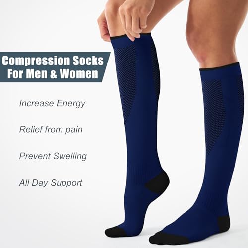 Image of Compression Socks for Women and Men(3 Pairs)15-20mmHg - Best Circulation Support Socks
