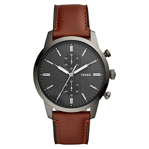 Fossil Townsman uhr für Herren, Chronographenwerk mit Edelstahl- oder Lederarmband, Braun, 44MM Fossil Townsman uhr für Herren, Chronographenwerk mit Edelstahl- oder Lederarmband, Braun, 44MM