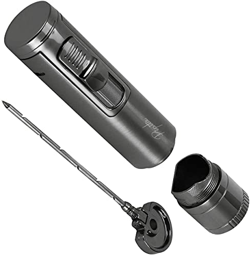 Pipita Torch Lighter,Cigar Holder,Cigar Needle,Windproof Single Torch Refillable Butane Gas Lighter With Punch, Cigar Cigarette Lighter #TOP2