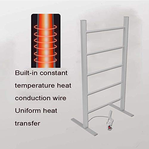 Sèche-serviettes électrique 5 barres en acier inoxydable design et portable - 3