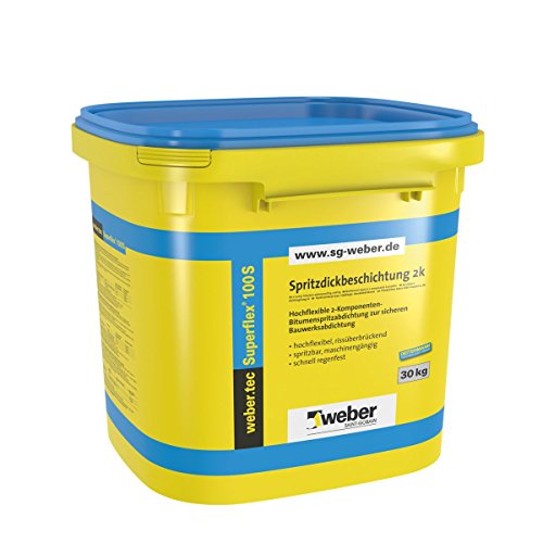 Preisvergleich Produktbild weber.tec Superflex 100 S, 30kg - Spritzdickbeschichtung 2 K