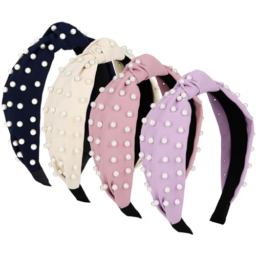 Jaciya Pearl Knotted Headbands for Women Turban Headbands for Women