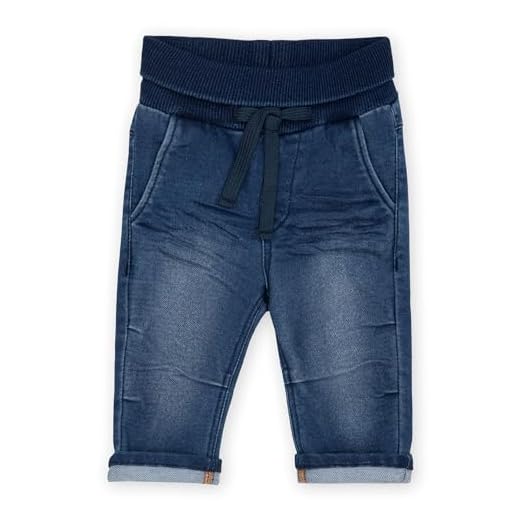 Sigikid Baby-Jungen Sweat Denim Klecks, Größe 062-098 Jeans, Dunkelblau, 98